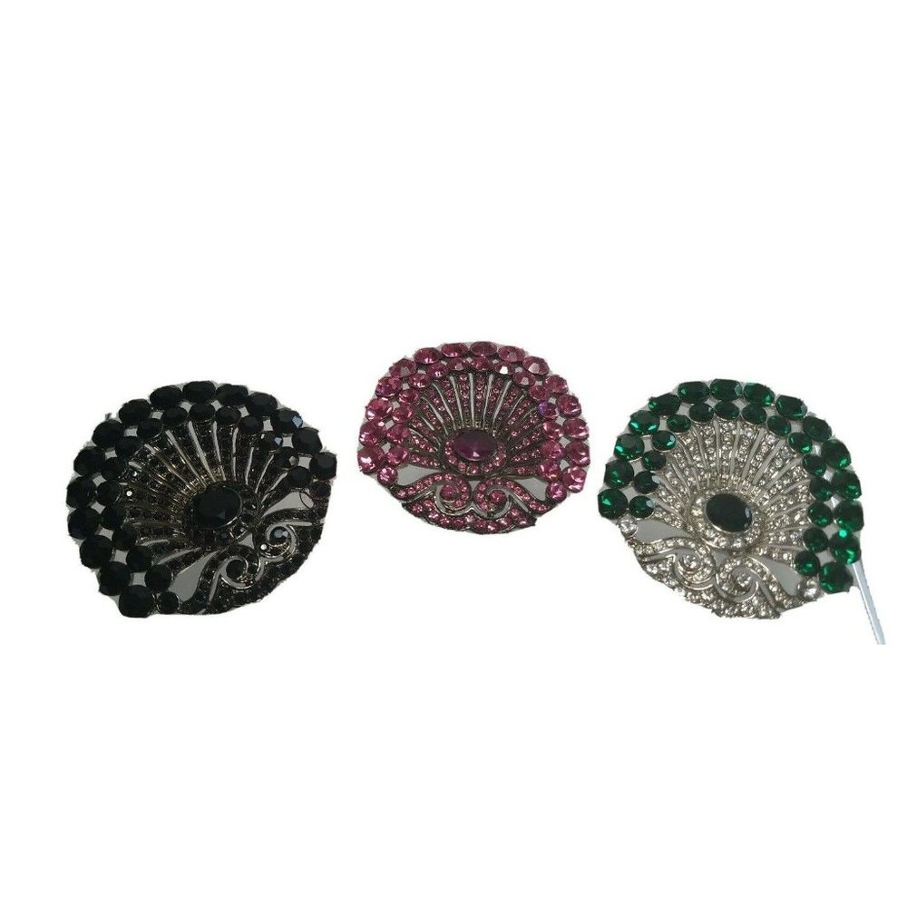 Vtg Large Statement Brooch, Austrian Cut Crystals Rhinestones, Choose yours